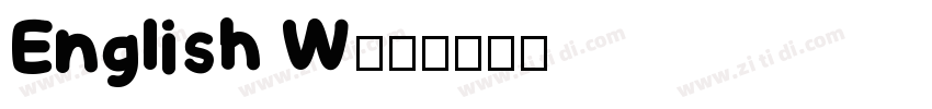 English W01字体转换